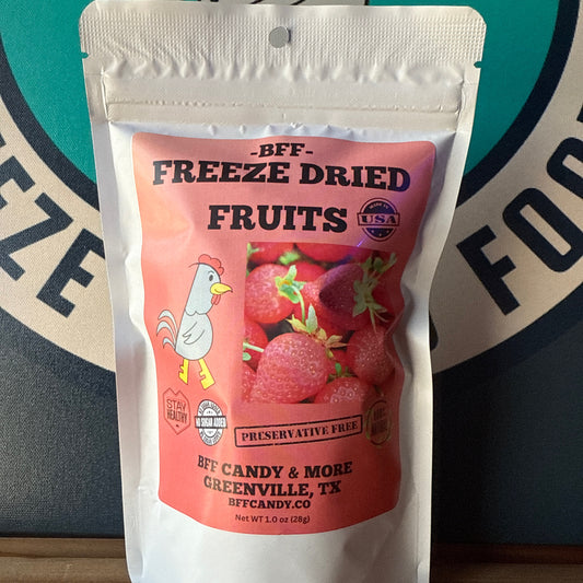 Freeze-dried strawberry slices healthy snack