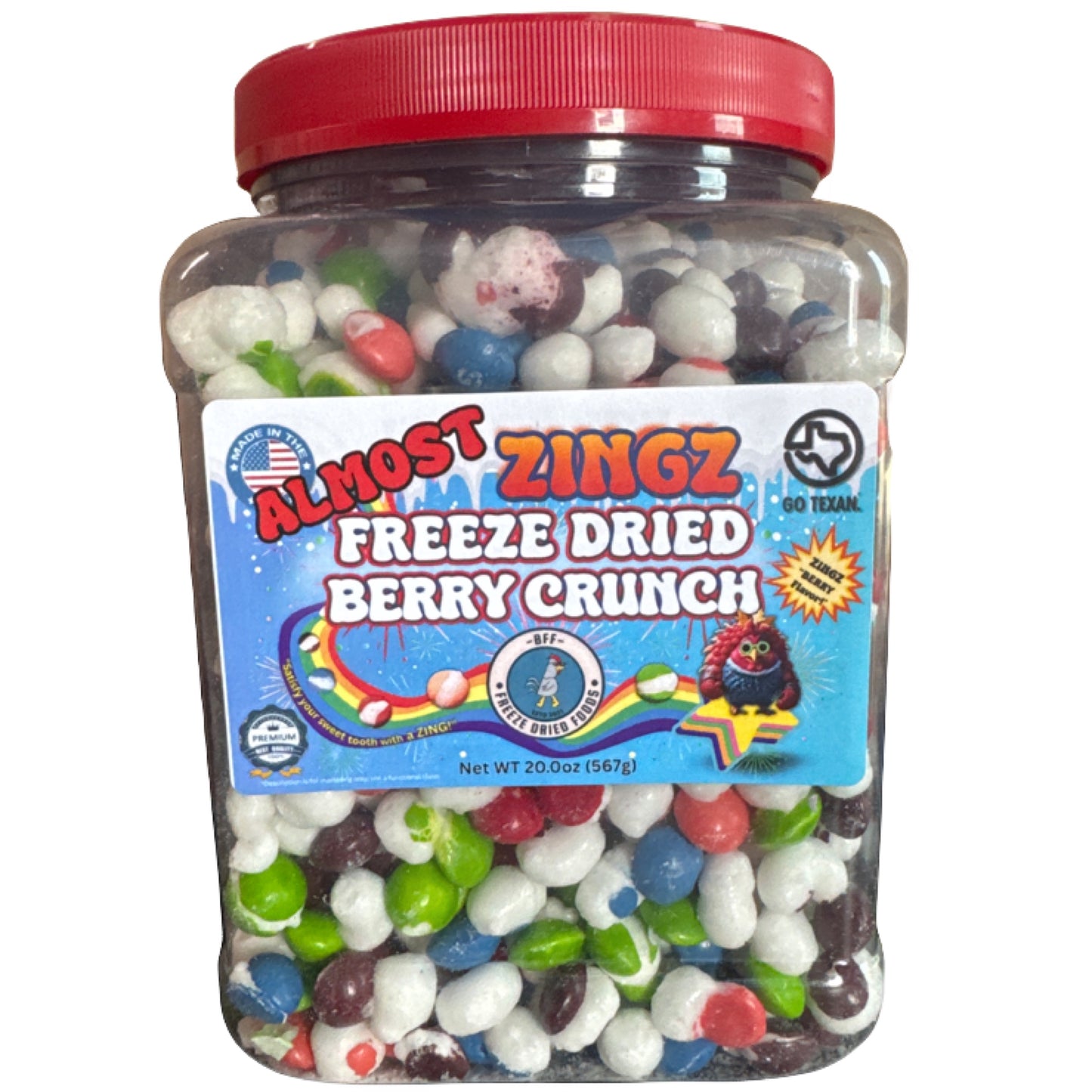 20oz jar freeze-dried candy assorted flavors