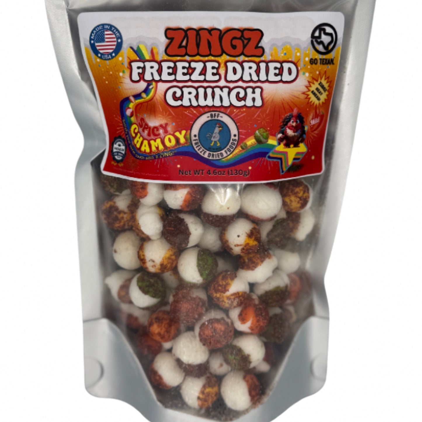 Freeze-dried fruit-flavored candy bite-sized pieces