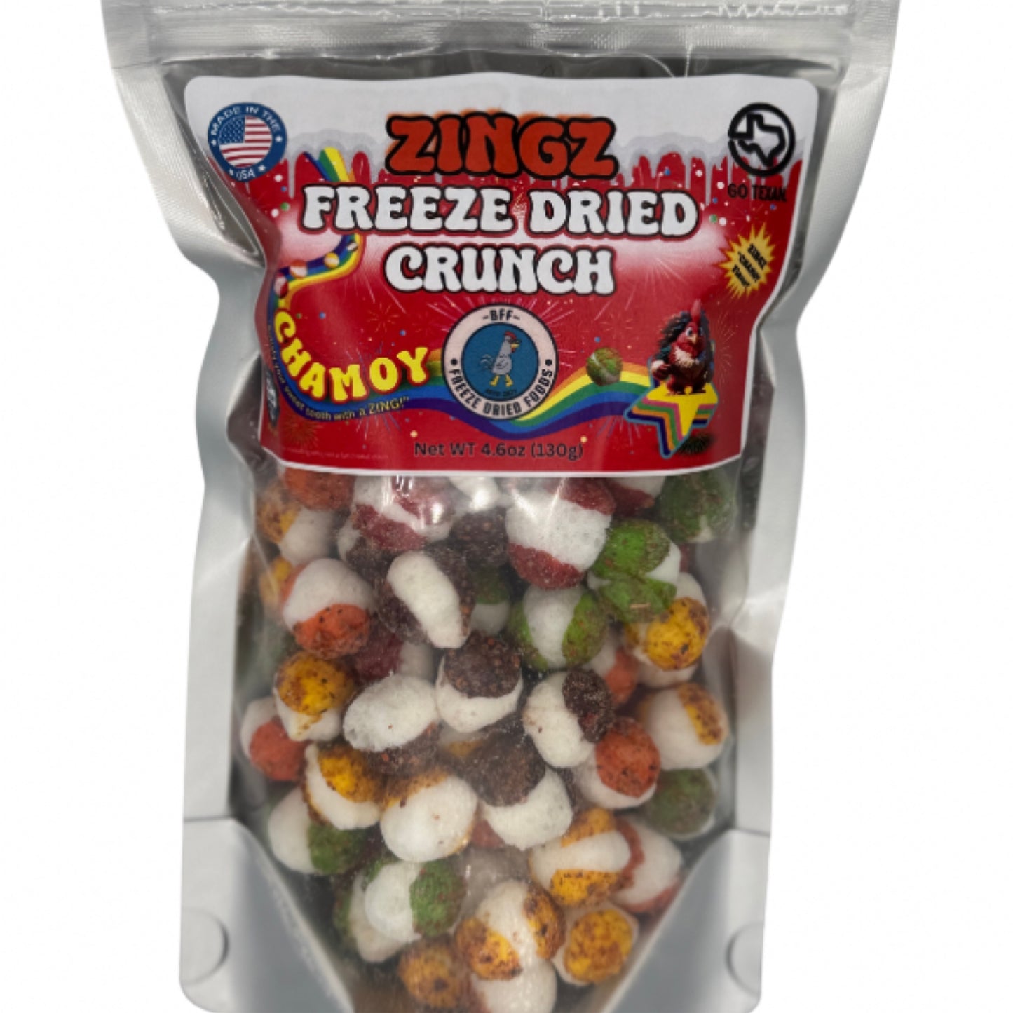 Freeze-dried fruit-flavored candy bite-sized pieces
